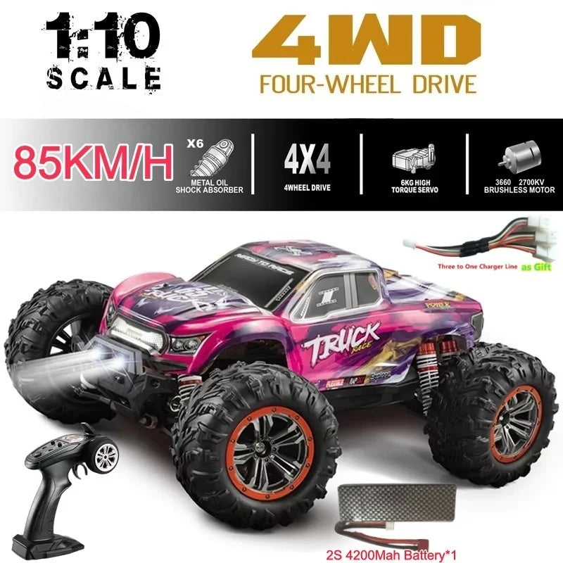 85KM/H High Speed Brushless RC Racing Car 2.4G 4WD1:10 Brushless Motor off-road climbing Vehical Rc Drift Car Boy Kid Car Gifts