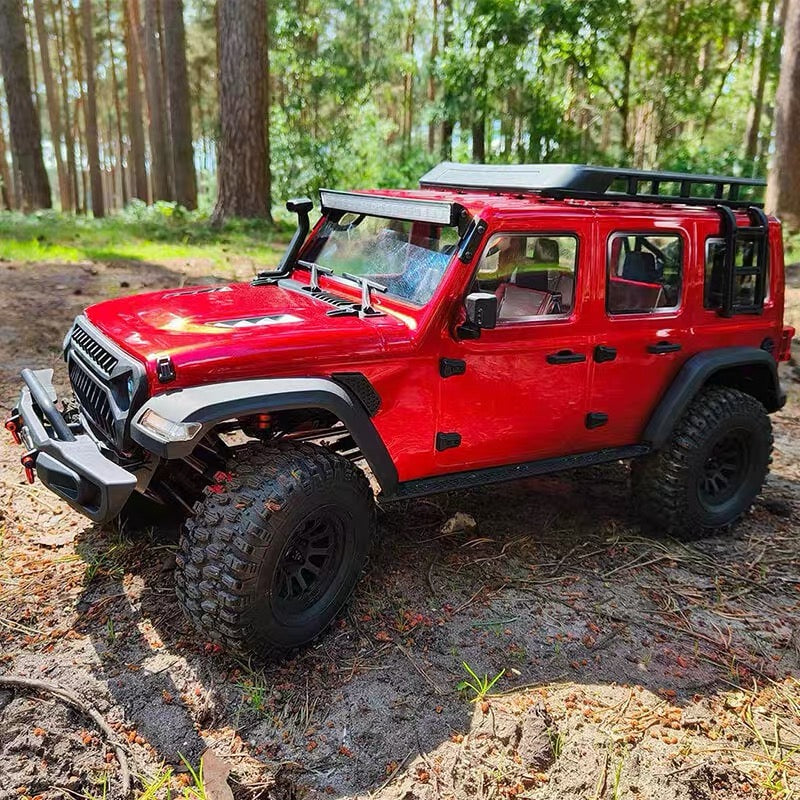 All Terrain RC Trail Monster Crawler Brushless RLAARLO MK07 1/7 Scale 4WD Truck with CNC Steel Metal Gear Locking Differentials