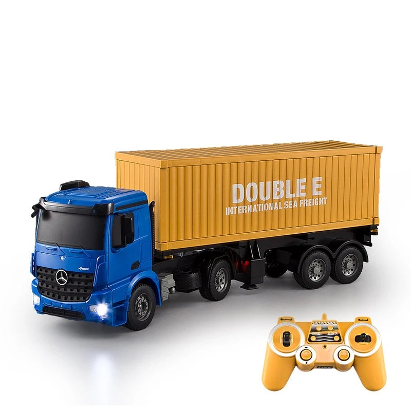 RC Dump Truck Electric RC Truck Model 1:20 61CM Fully Automatic Big Flatbed Truck Vehicle Container Transport Truck
