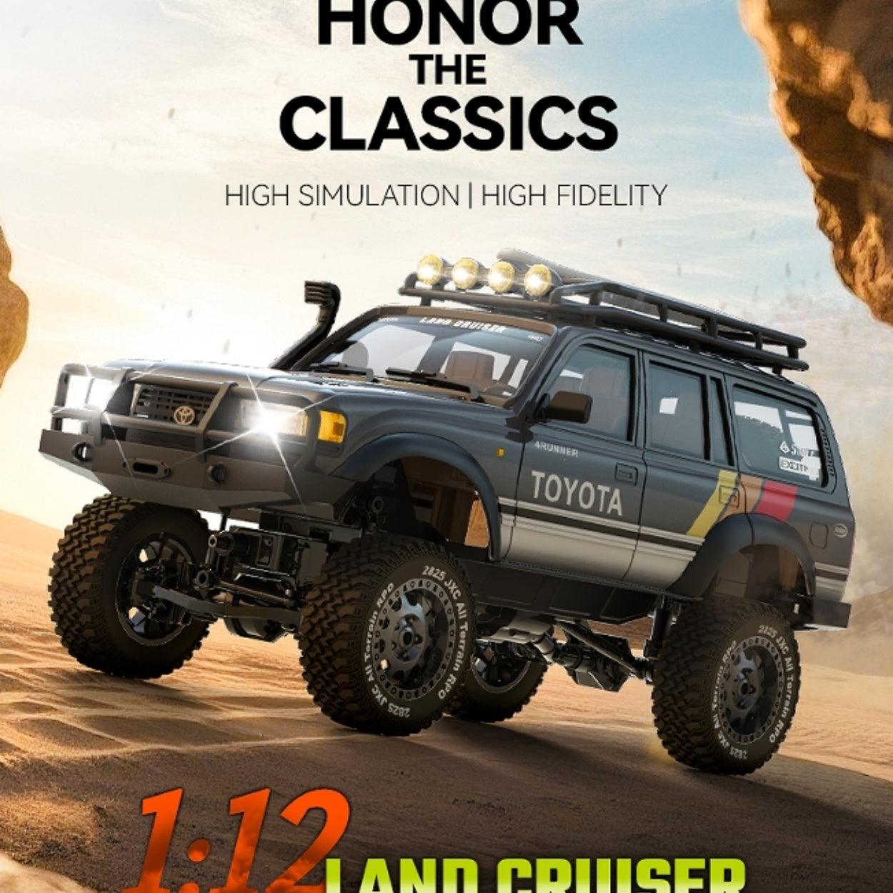 NEW SJY-JXC5826 1/12 Scale RC Car Adventurer Professional Climbing 4x4 Electric Off-road Vehicle Metal Construction 60m Control