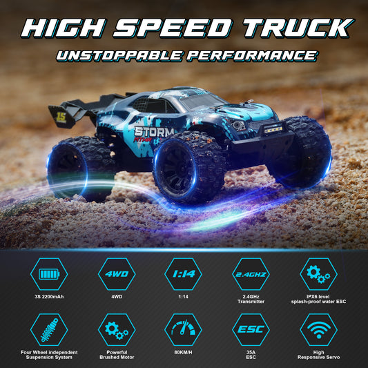 JIUSI RC Pickup Truck, Brushless Off-Road Monster Truck (80 km/h) | Random Recon RC