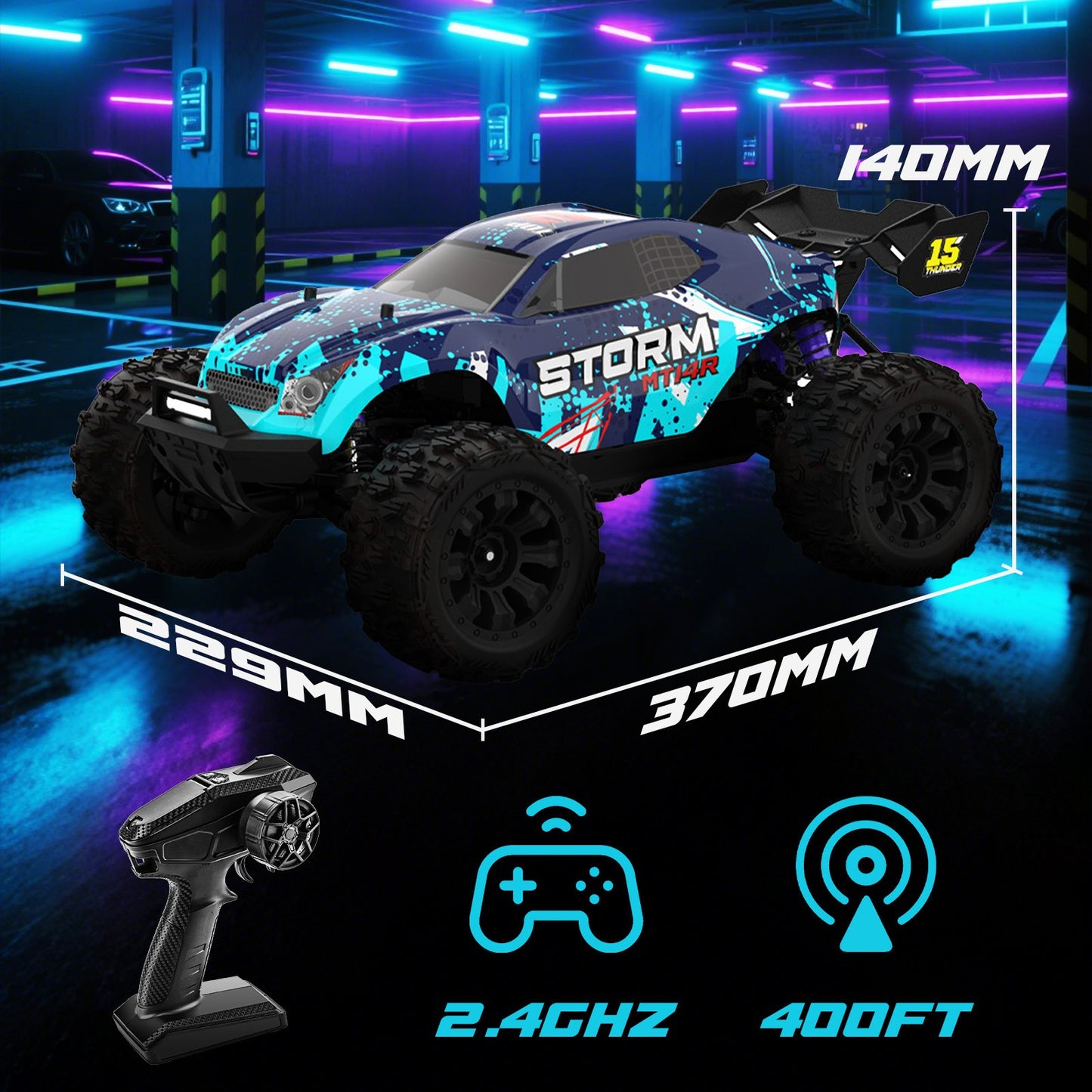 New JIUSI RC Pickup Truck, 80 km/h Brushless Off-road Intelligent Remote Control Monster Truck Toy Racing Car.