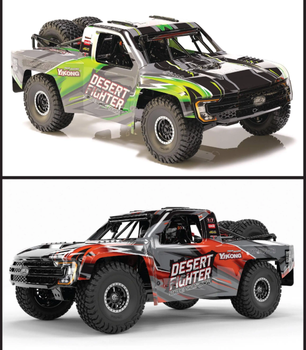 Yikong Yk4072 1/7 Df7 V3 Desert Short Truck on Road 6s Brushless 4wd Remote Control Model Toy Metal USB Cable Birthday Gift