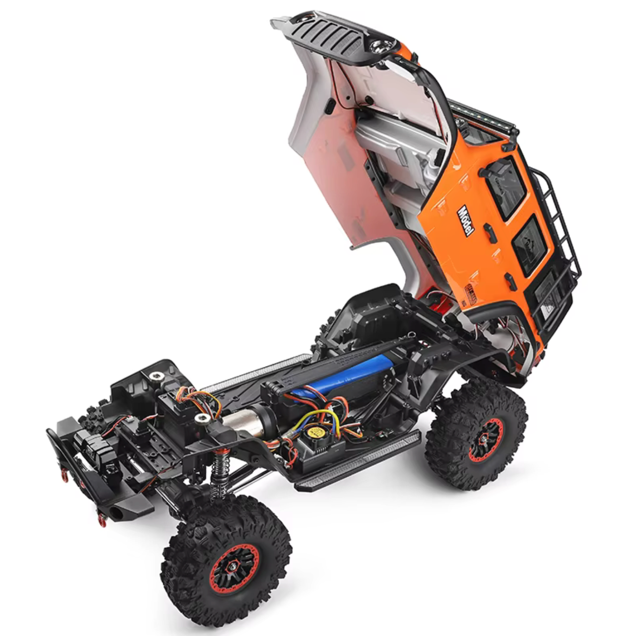 Wltoys 104010 1:10 Scale 4WD/4X4 Electric Metal Rock Crawler off Road RC Truck LED Lights 2.4G Remote Control App-Controlled