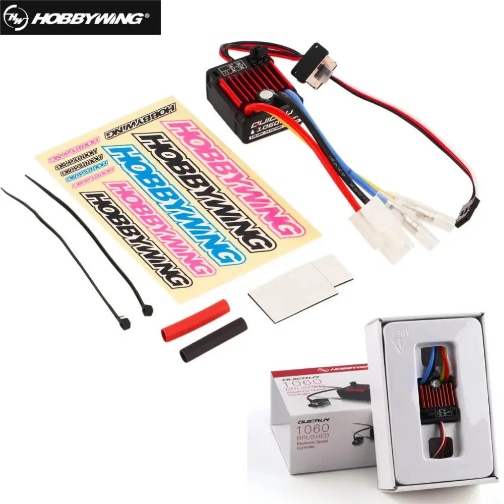 Hobbywing QuicRun 1060 60A Brushed ESC - Waterproof, 1/10 RC Car Random Recon