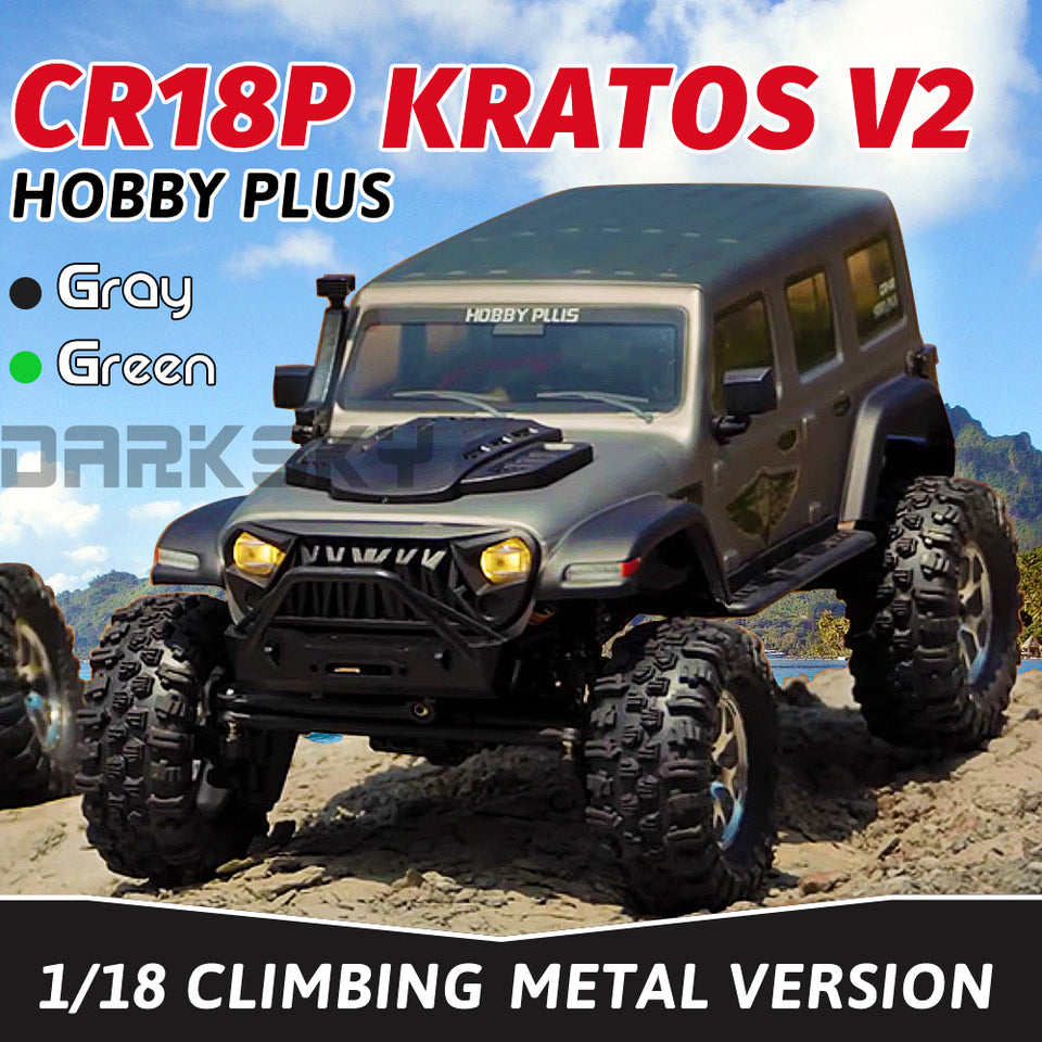 HOBBY PLUS KRATOS V2 CR18P Metal Climbing Car RTR 1/18 RC Electric Model Car Rock Crawler Indoor Use Original Box Adult