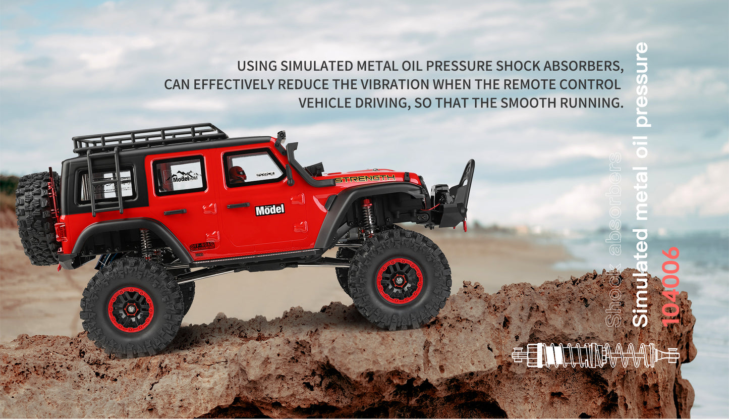 WLTOYS 104006 1/10 RC Cars 2.4ghz Remote Control Toys Drift Off-Road RC Truck 4x4 Climbing Vehicles Christmas Gifts