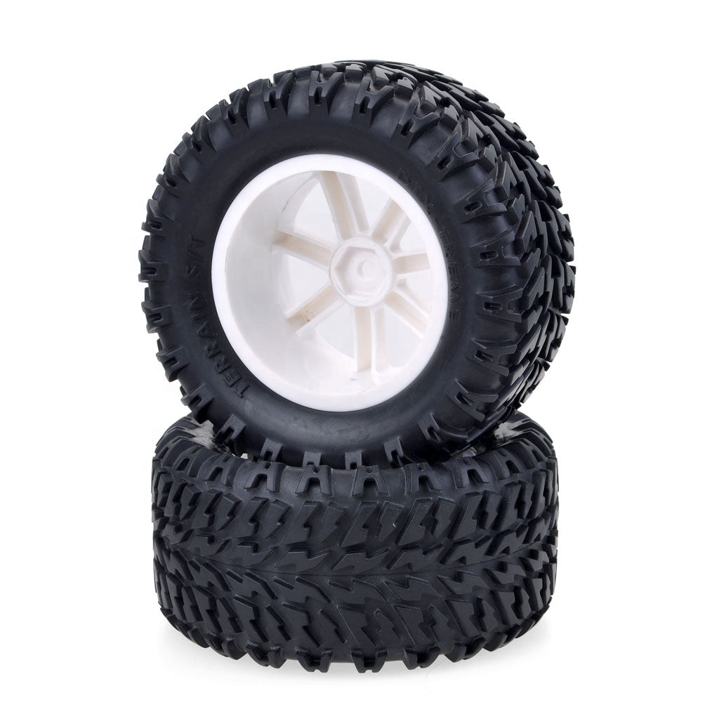 4Pcs Short Course Truck Tires Rc Car Wheels Hex Adapter 12Mm Tyre 110Mm for 1/10 Wltoys Off-Road Car Slash HPI VKAR Red