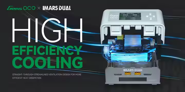 Gens Ace IMARS D300 G-Tech Series Smart Dual LiPo Battery Charger 16A AC 300W DC 700W