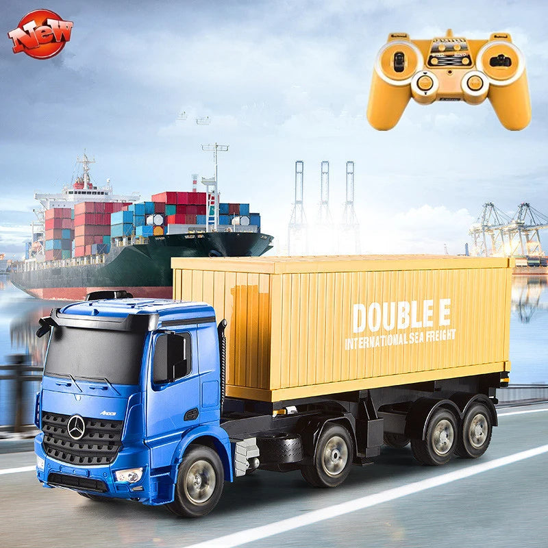 RC Dump Truck Electric RC Truck Model 1:20 61CM Fully Automatic Big Flatbed Truck Vehicle Container Transport Truck