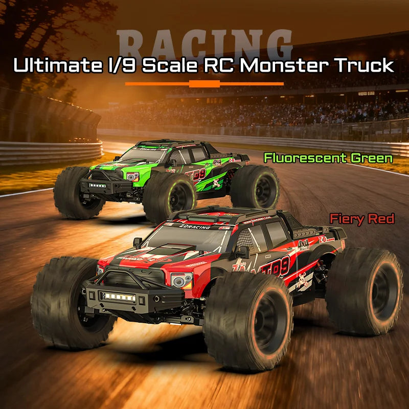 ZD Racing 1:9 SCALE MT09 4WD Brushless Super Monster Truck 3S/4S 80KM+ RC High-Speed Off-Road Vehicle With Battery RTR Version
