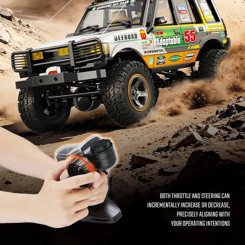 JXC LR1801 1/18  RC Car 4WD 2.4G Remote Control Car Full Proportion Dual Speed Simulation LED Climbing Off-road RC Toy As Gift Random Recon - Random Recon