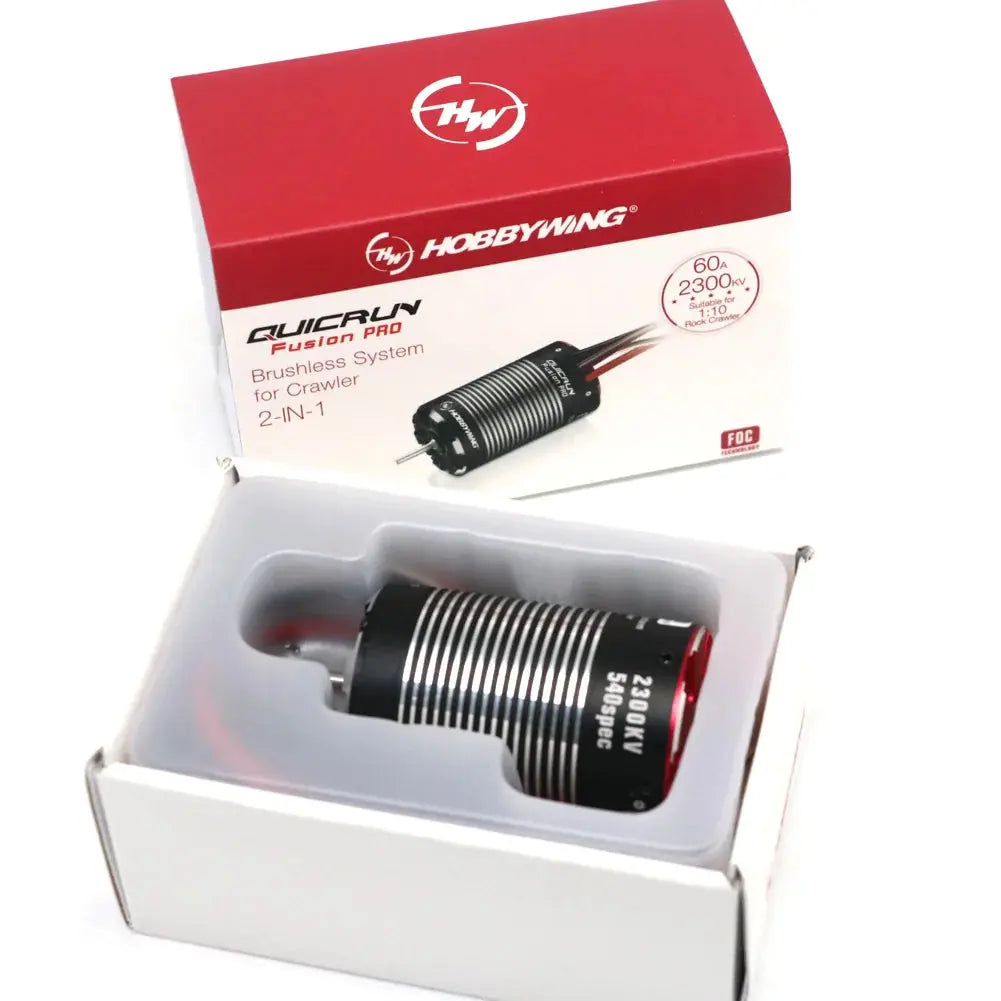 Hobbywing QuicRun Fusion Pro 540 2300KV Motor with Built-In 60A ESC Random Recon