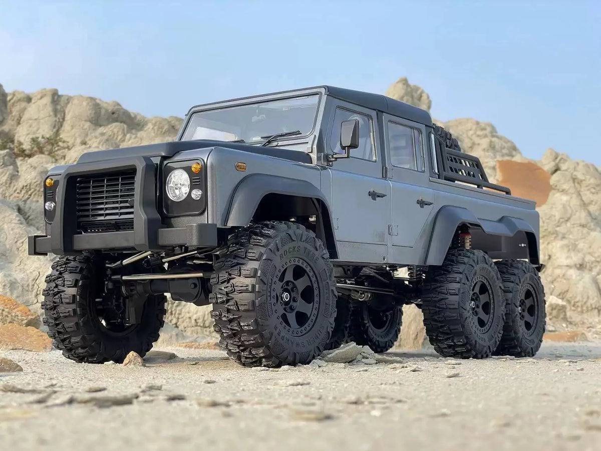 AXX6 1:10 6x6 RC Crawler Truck 6WD Off-Road Rock Climbing Car, 2-Speed Gearbox, Differential Lock, Portal Axles Simulation Model