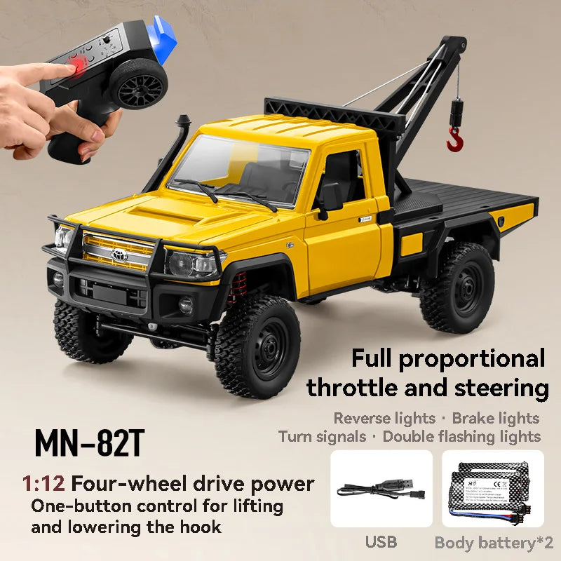 1:12 MN82T Rc Car Skymaker Retro Full-scale Simulation LC79 RTR 2.4g 4WD 280 Motor Remote Control RC Truck Model Car Toy
