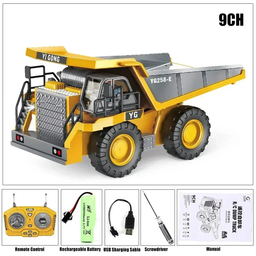 2.4G RC Radio Control Forklift Car Truck Electric Toy Engineering Vehicle Model Children Christmas Kids Boys Gifts Outdoor Toys