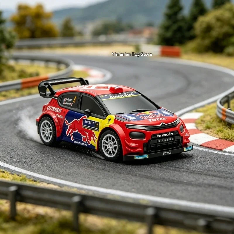 Citroen 1 43 Scale Alloy Mini Rc Remote Control Car Gyroscope Servo Drift Rally Racing Model Desktop Hobby Gift For Men