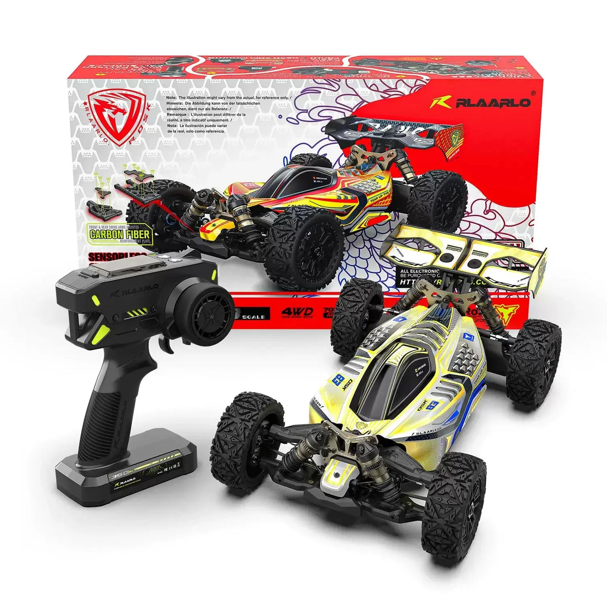 Random Recon Yuelong Scale Knight 1/8 4WD Brushless RC Monster Truck Canglong Red Dragon Edition - Random Recon