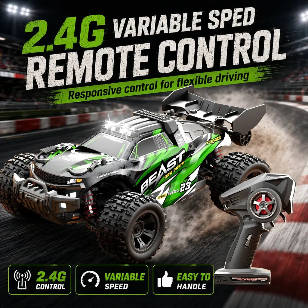 ZNLYRION 1:18 Scale 4-Wheel Drive RC Off-Road Car 35km/h All Terrain Racing Buggy Metal Bottom Plate Independent Suspension RC Toy For Adults Kids Random Recon