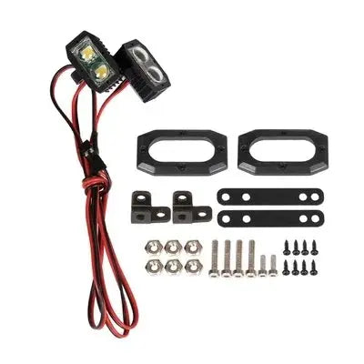 RC Bright LED Lights Headlight Spotlight for 1/10 RC Car Crawler Axial Traxxas TRX4 TRX6 SCX10 90046 AXI03007 Wraith Gen8 VS4-10 Random Recon