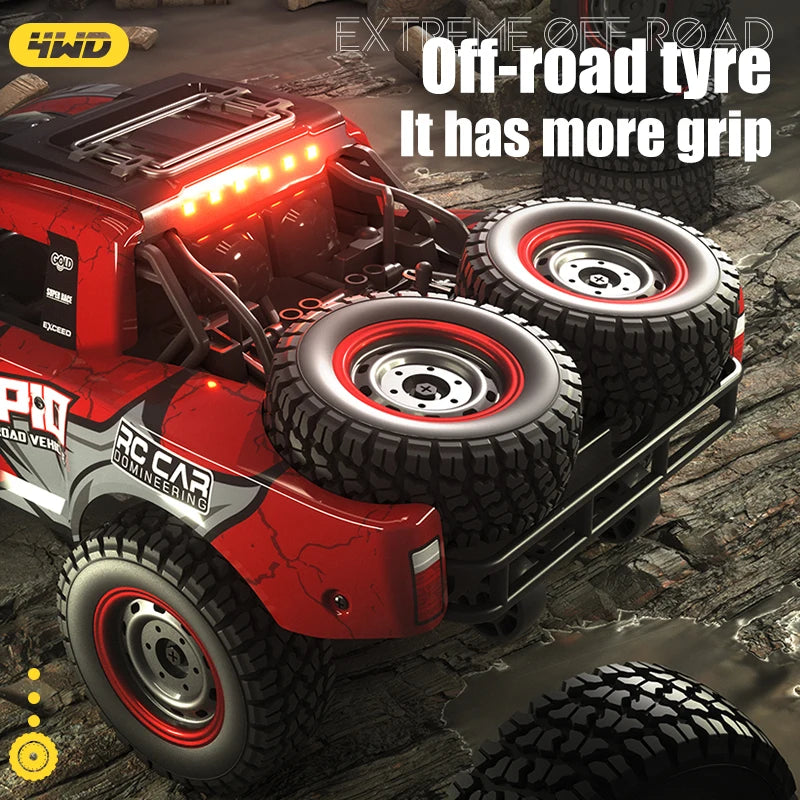 1/14 4WD RC Car 50KM/H High Speed Drift Pickup 2.4G Off-road Brushed Remote Control Vehicle Truck Model Adults Toys