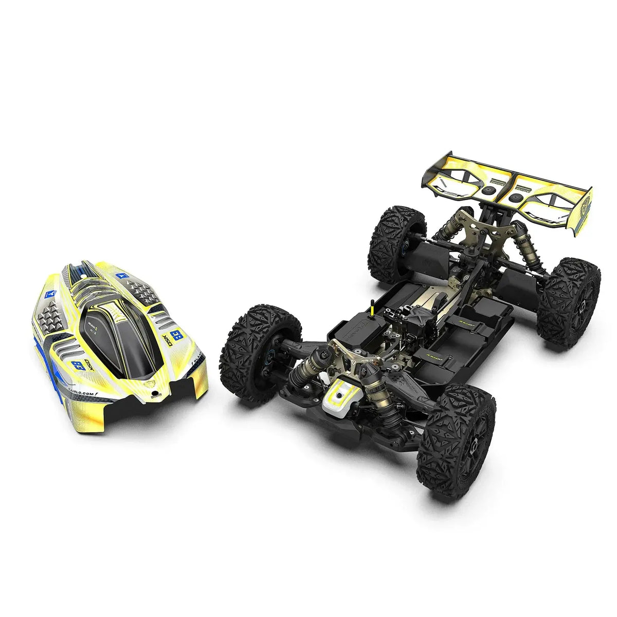 Random Recon Yuelong Scale Knight 1/8 4WD Brushless RC Monster Truck Canglong Red Dragon Edition - Random Recon