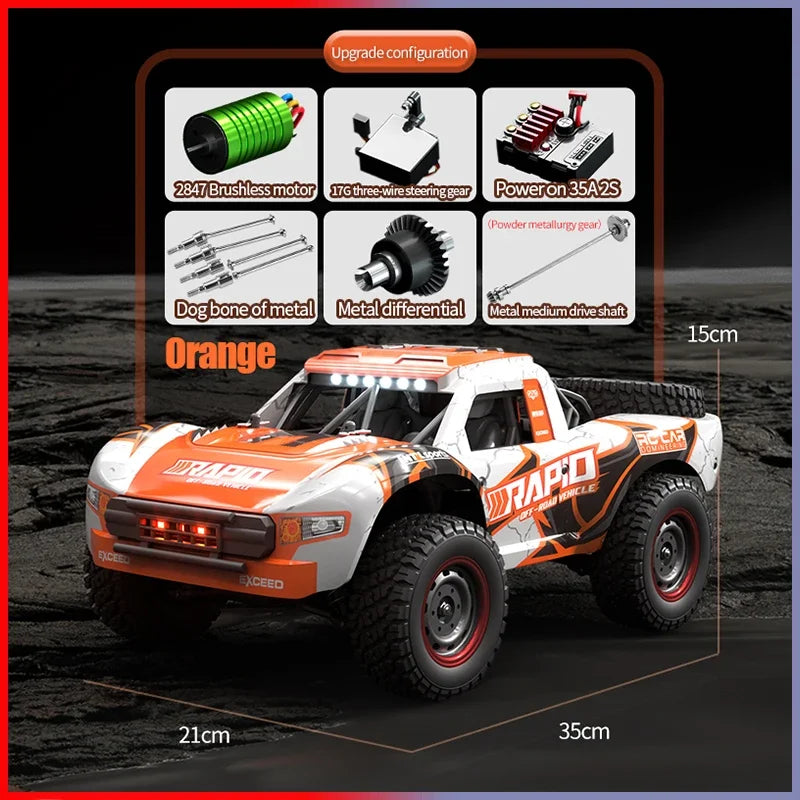 Rc Car Off Road 4x4 50km/h or 70km/h High Speed Brushless Motor Monster Truck 1/16 Desert/Snow Racing Drift Cars Toys for Boys