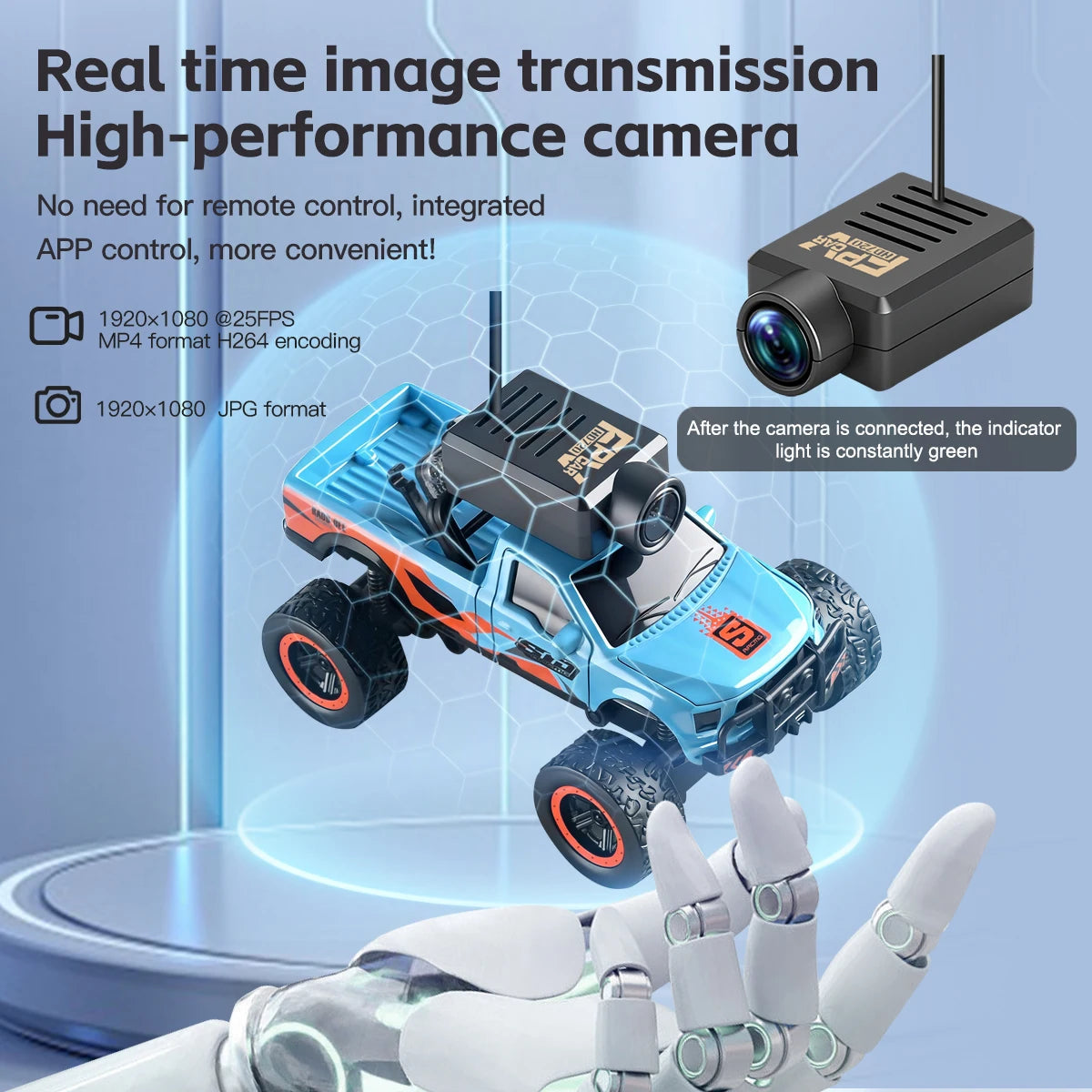 Wltoys 1:64  6407 6407-C Mini Remote Control Camera Car Wireless Remote Control Equipped with APP WiFi VR Display Desktop Toy