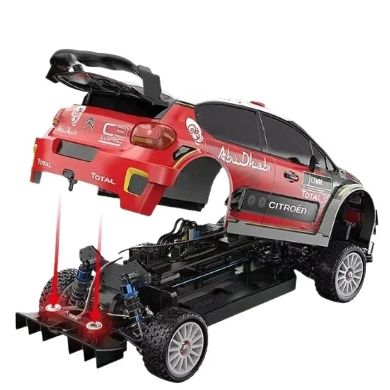 MJX 10303 Brushless Remote Control Rally Car 1/10 Scale High Speed Drift Off Road 80A Pc Material Citroen C3 Wrc For Adult