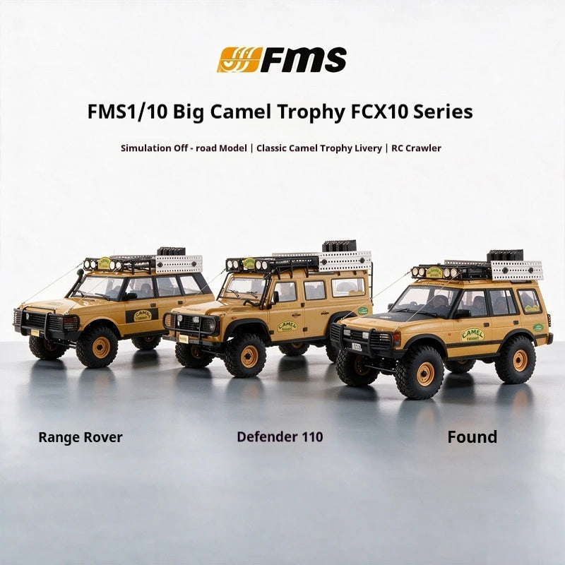 FMS FCX10 1/10 Camel Cup Realistic RC Rock Crawler Electric Off Road All Terrain Professional Hobby Collectible Simulation Vehic