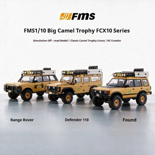 FMS FCX10 1/10 Camel Cup Realistic RC Rock Crawler Electric Off Road All Terrain Professional Hobby Collectible Simulation Vehic