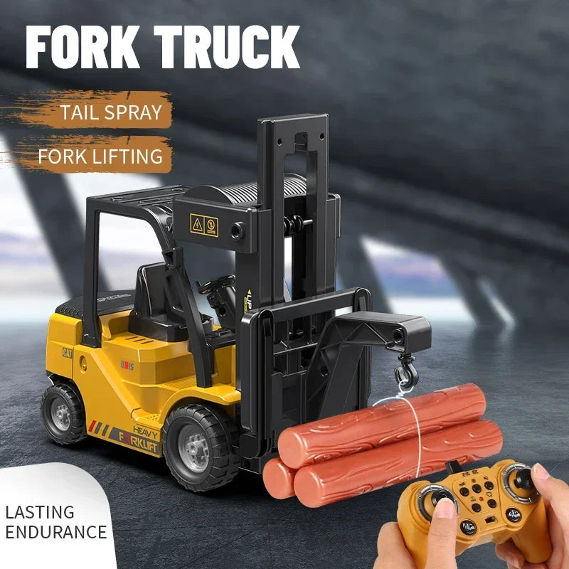 2.4G RC Radio Control Forklift Car Truck Electric Toy Engineering Vehicle Model Children Christmas Kids Boys Gifts Outdoor Toys