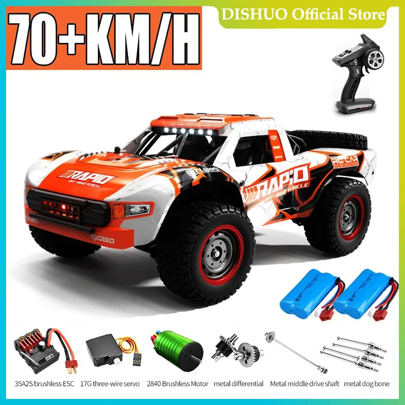 Rc Car Off Road 4x4 50km/h or 70km/h High Speed Brushless Motor Monster Truck 1/16 Desert/Snow Racing Drift Cars Toys for Boys