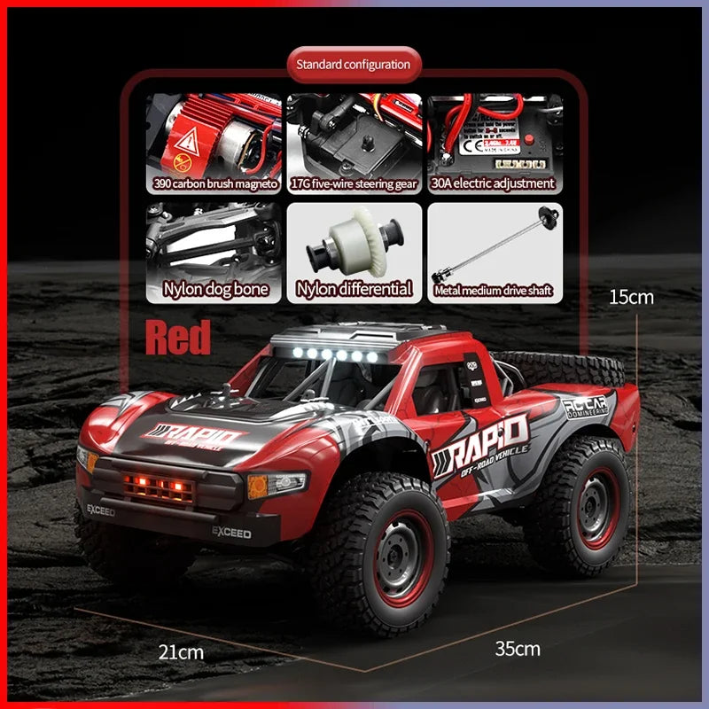 Rc Car Off Road 4x4 50km/h or 70km/h High Speed Brushless Motor Monster Truck 1/16 Desert/Snow Racing Drift Cars Toys for Boys