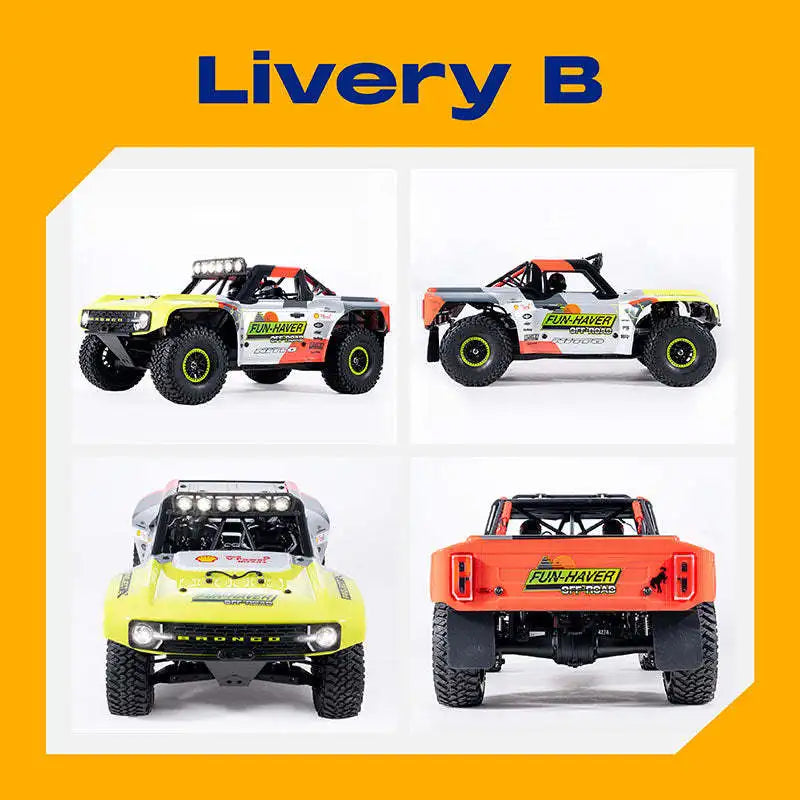 FMS 1:7 Bronco EB Brushless 4WD 80KM/H+ High speed violent racing Short Course Truck RS  Off-Road RC Remote Control Car Model