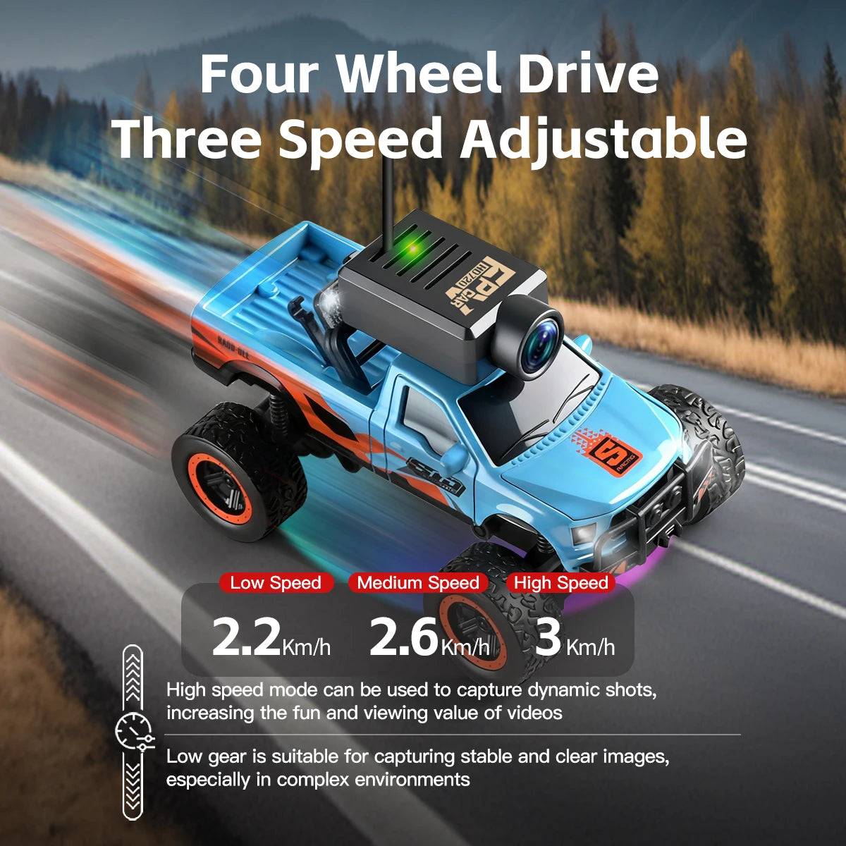 Wltoys 1:64  6407 6407-C Mini Remote Control Camera Car Wireless Remote Control Equipped with APP WiFi VR Display Desktop Toy