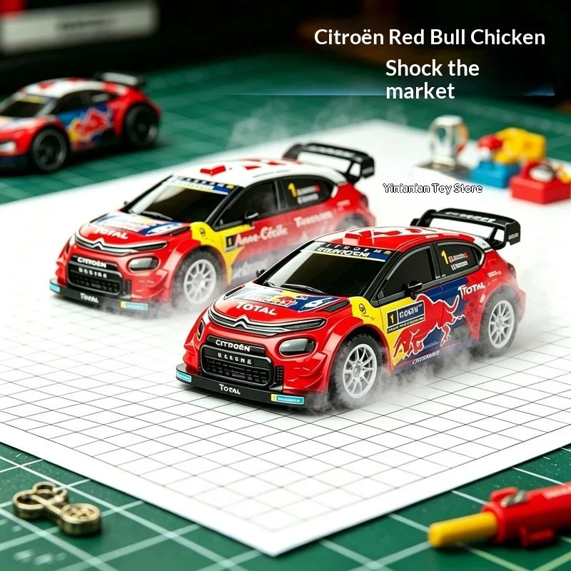 Citroen 1 43 Scale Alloy Mini Rc Remote Control Car Gyroscope Servo Drift Rally Racing Model Desktop Hobby Gift For Men