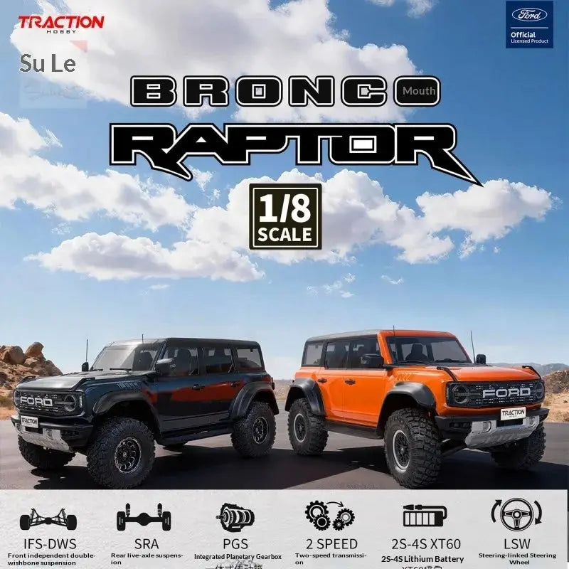 1/8 Scale KM Ford Bronco Raptor RC Crawler 4WD Brushless - Random Recon