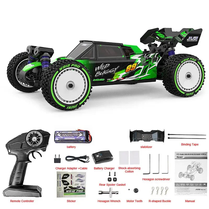 JIUSI WB12 PRO 1/12  RC Car 80KM/H 4WD Racing Car Brushless Remote Control Car Competitive Off-road 4WD RC Car Random Recon - Random Recon