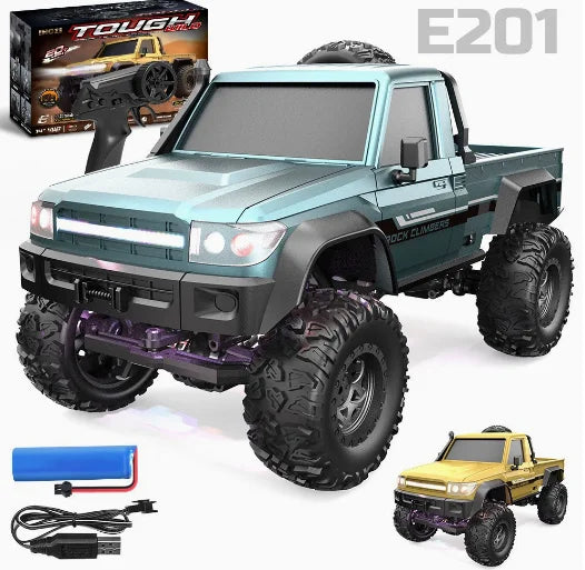 E201 1/20 Rc Car E202 Full Proportion 4WD Tough Wild 20km/h High-speed Rock Climbing Off-road Vehicle Children's Car Toy Gift