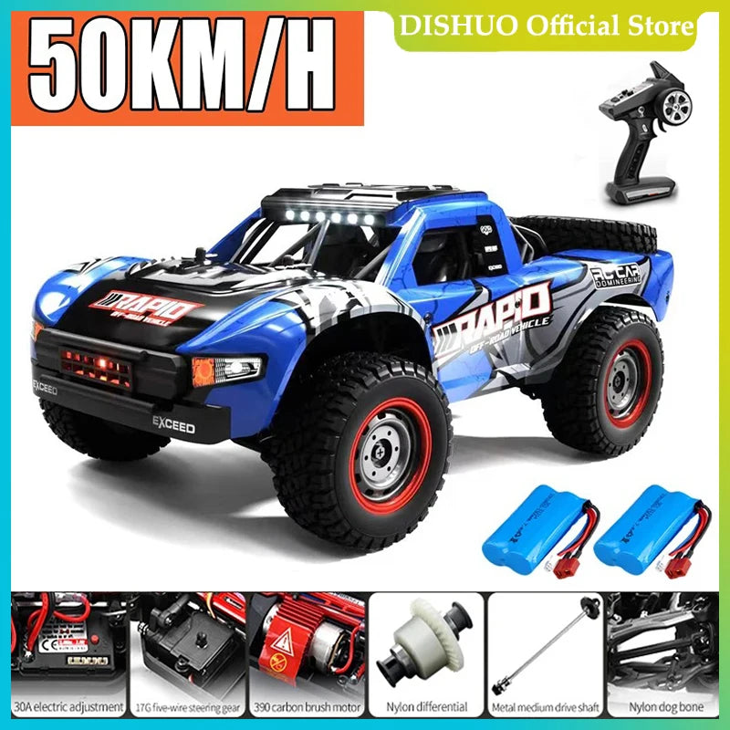 Rc Car Off Road 4x4 50km/h or 70km/h High Speed Brushless Motor Monster Truck 1/16 Desert/Snow Racing Drift Cars Toys for Boys