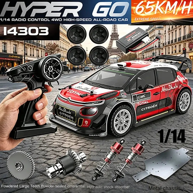 MJX 14302 14303 1/14 RC Car 55km/h Brushless HYPER GO 2.4G Remote Control 4WD Off-road High Speed RC Car Truck Hobby Toy Random Recon
