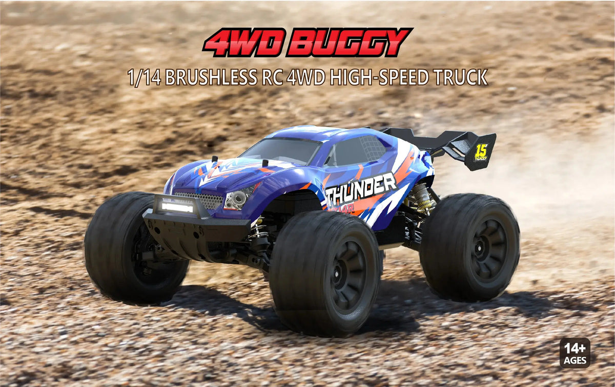 JIUSI MT14R 1/14 Brushless RC Car - 80km/h 2.4G Off-Road Racer Random Recon