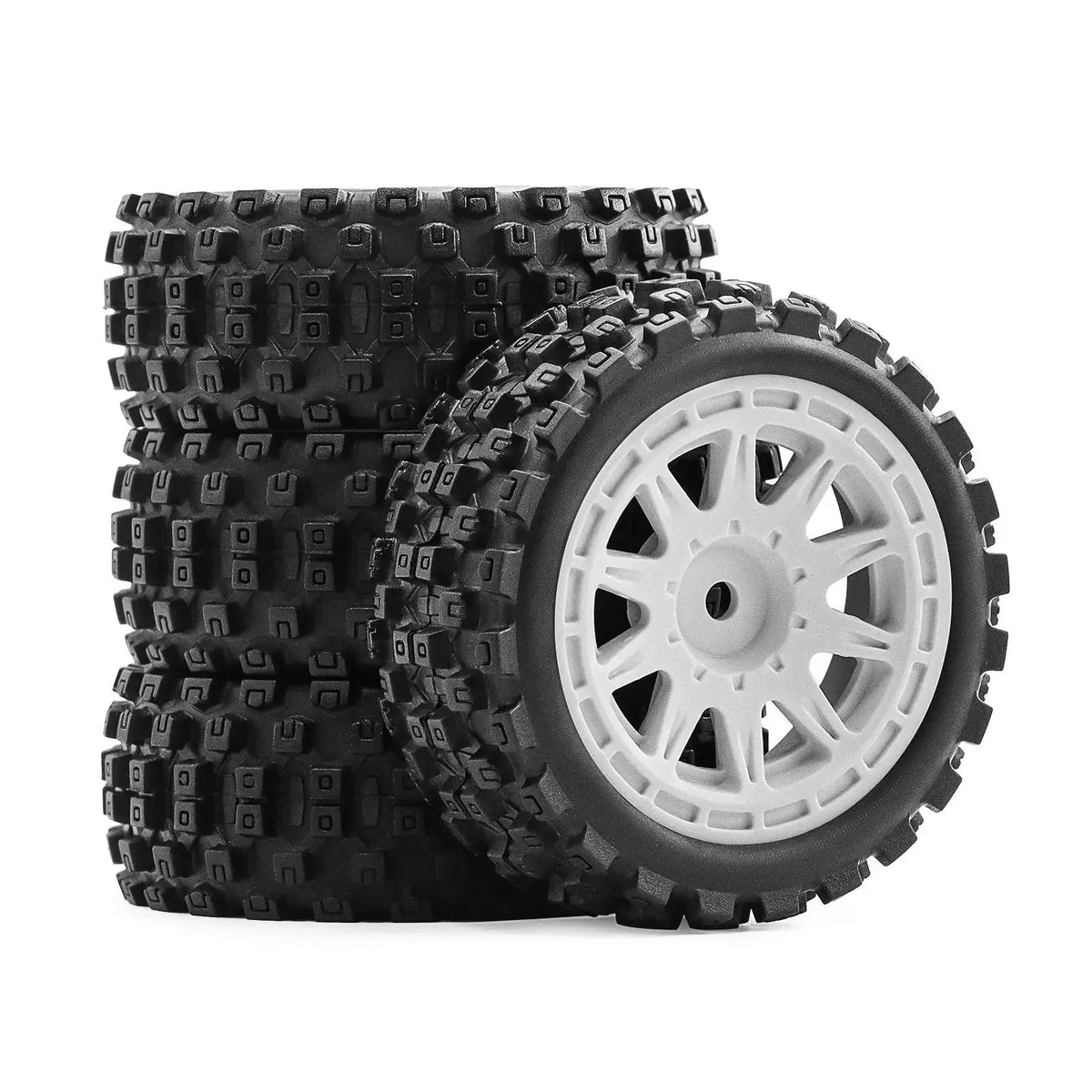 Random Recon ARRMA 1/18 2S TYPHON GROM ARA2106 Wheel Hub and Chocolate Tread All-Terrain Tires Set Upgrade W213 - Random Recon