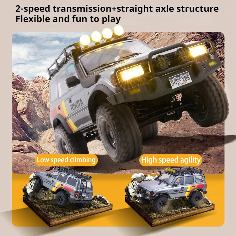 FMS FCX10 1/10 2.4G RC simulation Toyota Land Cruiser LC80 climbing off-road vehicle model remote control adult children toy