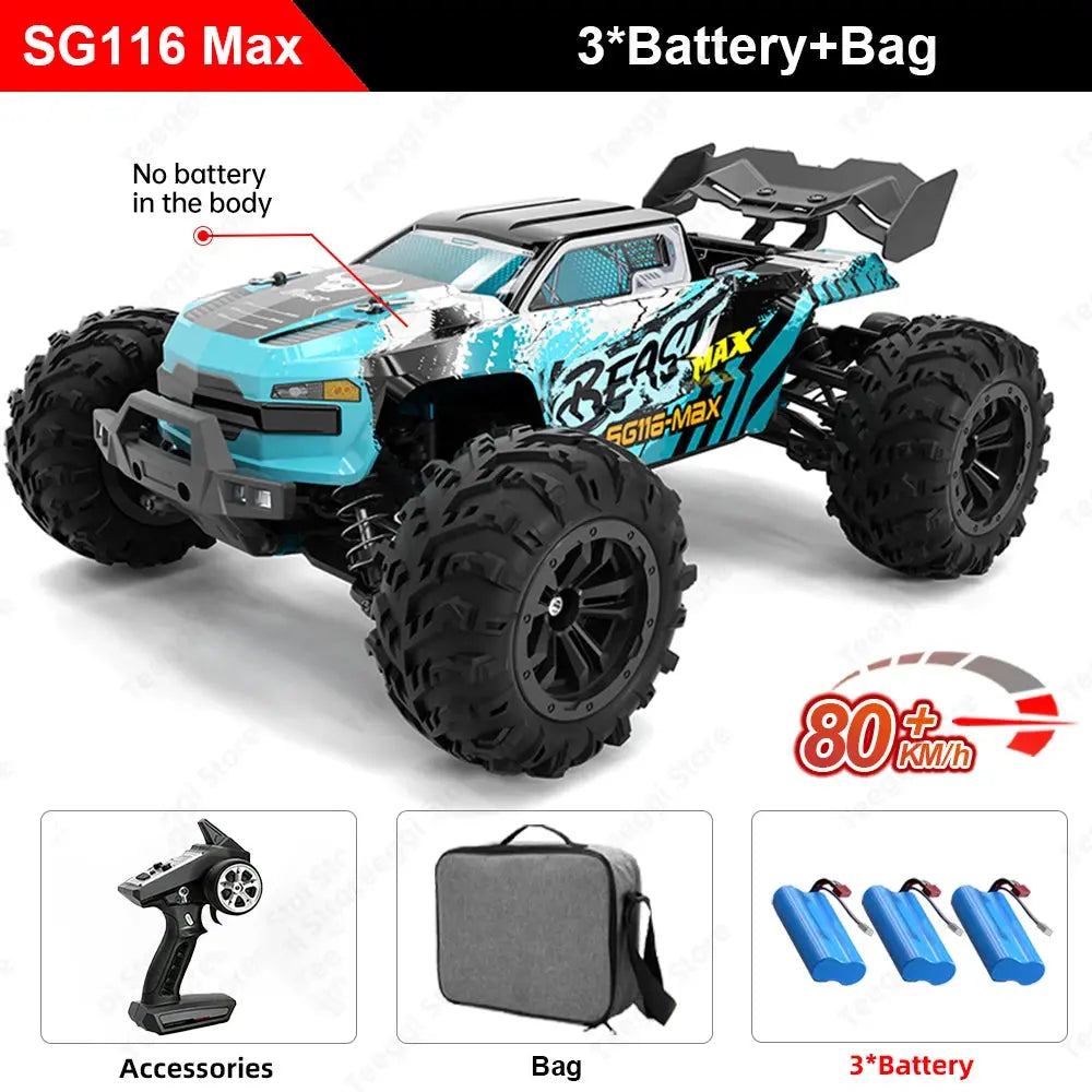 Random Recon ZLL SG316 MAX 1/16 Brushless RC Monster Truck 80KM/H High-Speed 4WD Off-Road Drift Racing Car LED Lights Toys - Random Recon