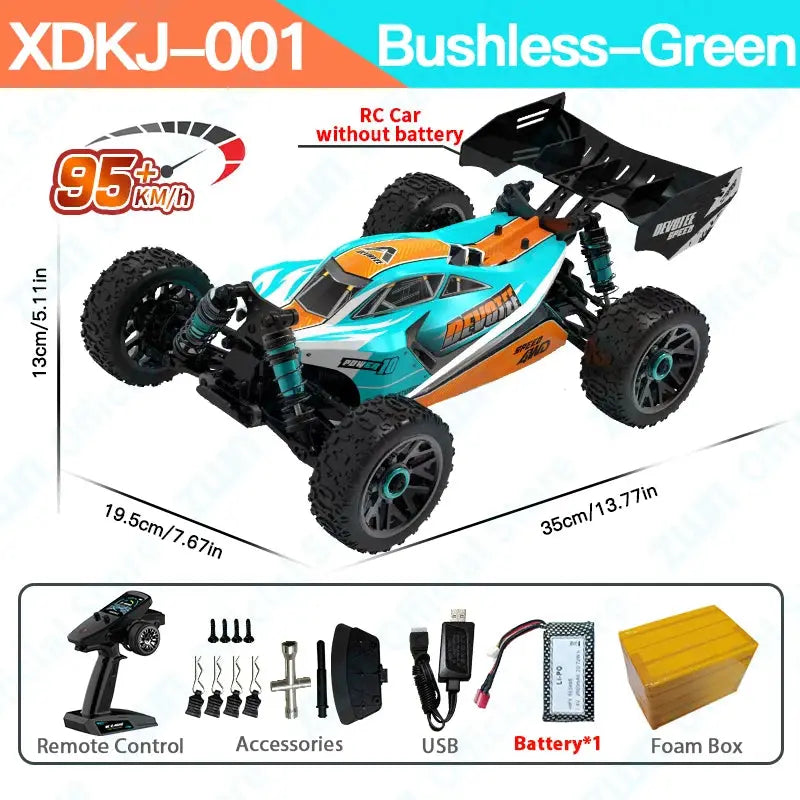 Professional 95KM/H 4WD RC Cars 3S Racing Car 1/14 Brushless High Speed Competitive Drift Remote Control Toys vs Wltoys 144010 Random Recon