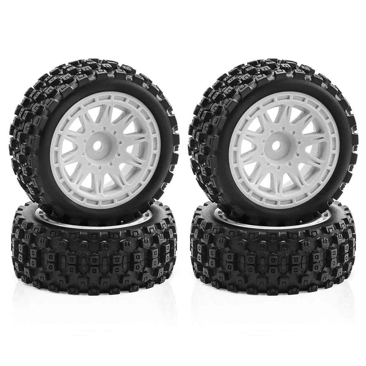 Random Recon ARRMA 1/18 2S TYPHON GROM ARA2106 Wheel Hub and Chocolate Tread All-Terrain Tires Set Upgrade W213 - Random Recon