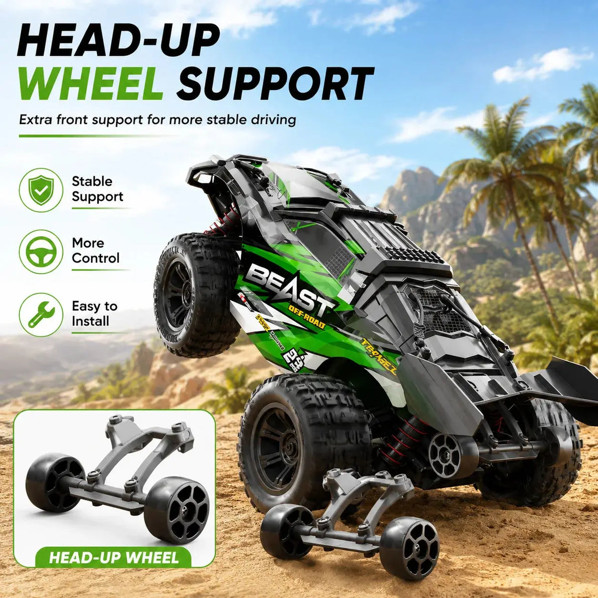 ZNLYRION 1:18 Scale 4-Wheel Drive RC Off-Road Car 35km/h All Terrain Racing Buggy Metal Bottom Plate Independent Suspension RC Toy For Adults Kids Random Recon