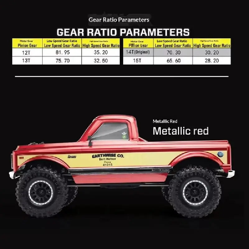 YIKONG 1/10 Yk41015 Rc Car Simulation Remote-Controlled Electric 4-Wheel Drive Climbing Off-Road Vehicle Model With Differential